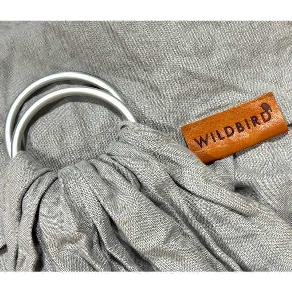 WildBird Handbags - WildBird Gray (Possibly Owl) Linen Ring Sling 74" Silver Rings